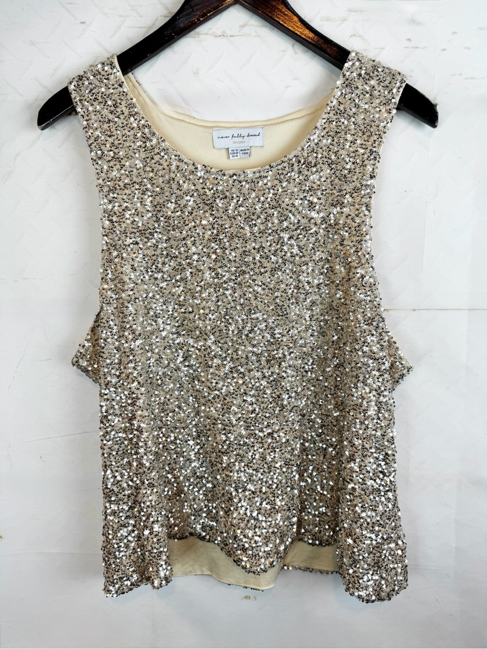 Never Fully Dressed | Silver Sequin Tank, 16
